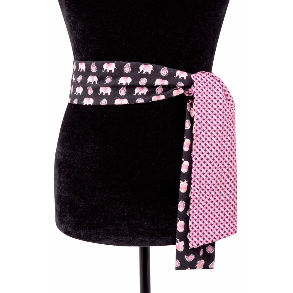 Vera Bradley Whimsical Pink Elephants Reversible Fabric Self Tie Belt One Size
